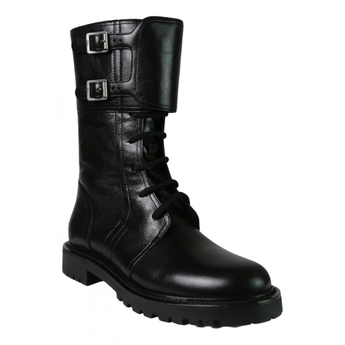 Leather boots Dior Black size 36.5 EU 