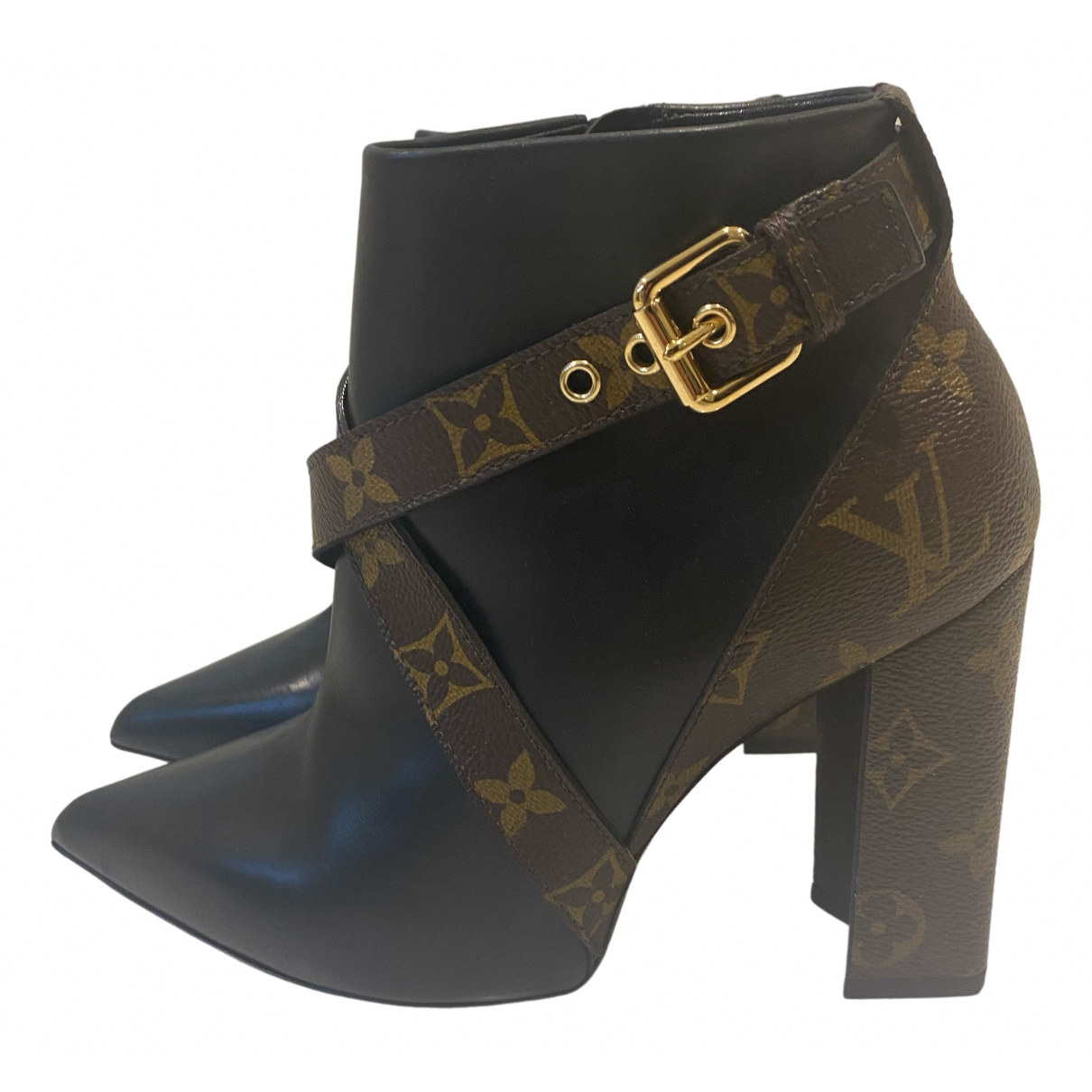 louis vuitton black ankle boots