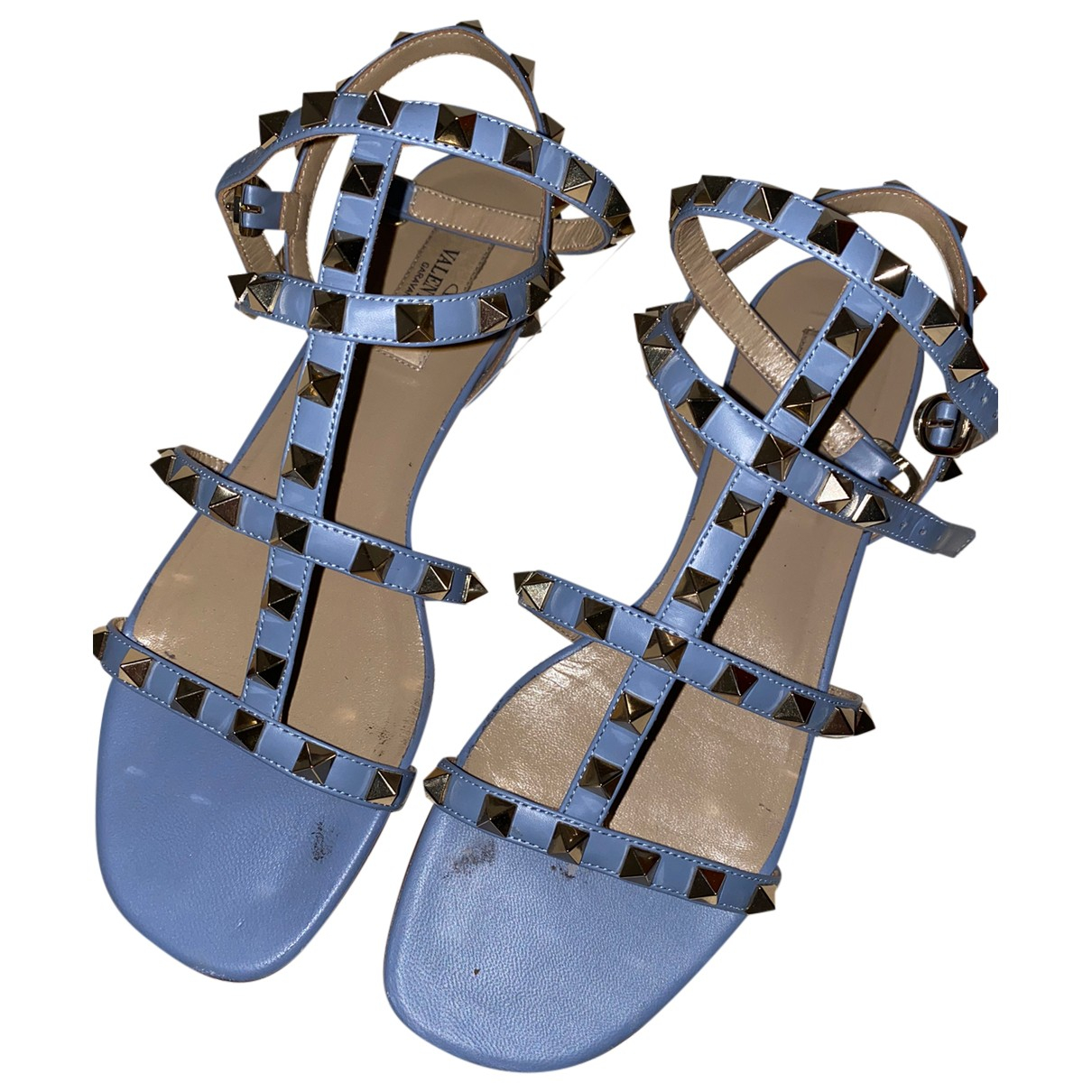 Rockstud leather Max 71% OFF sandals OFFicial shop