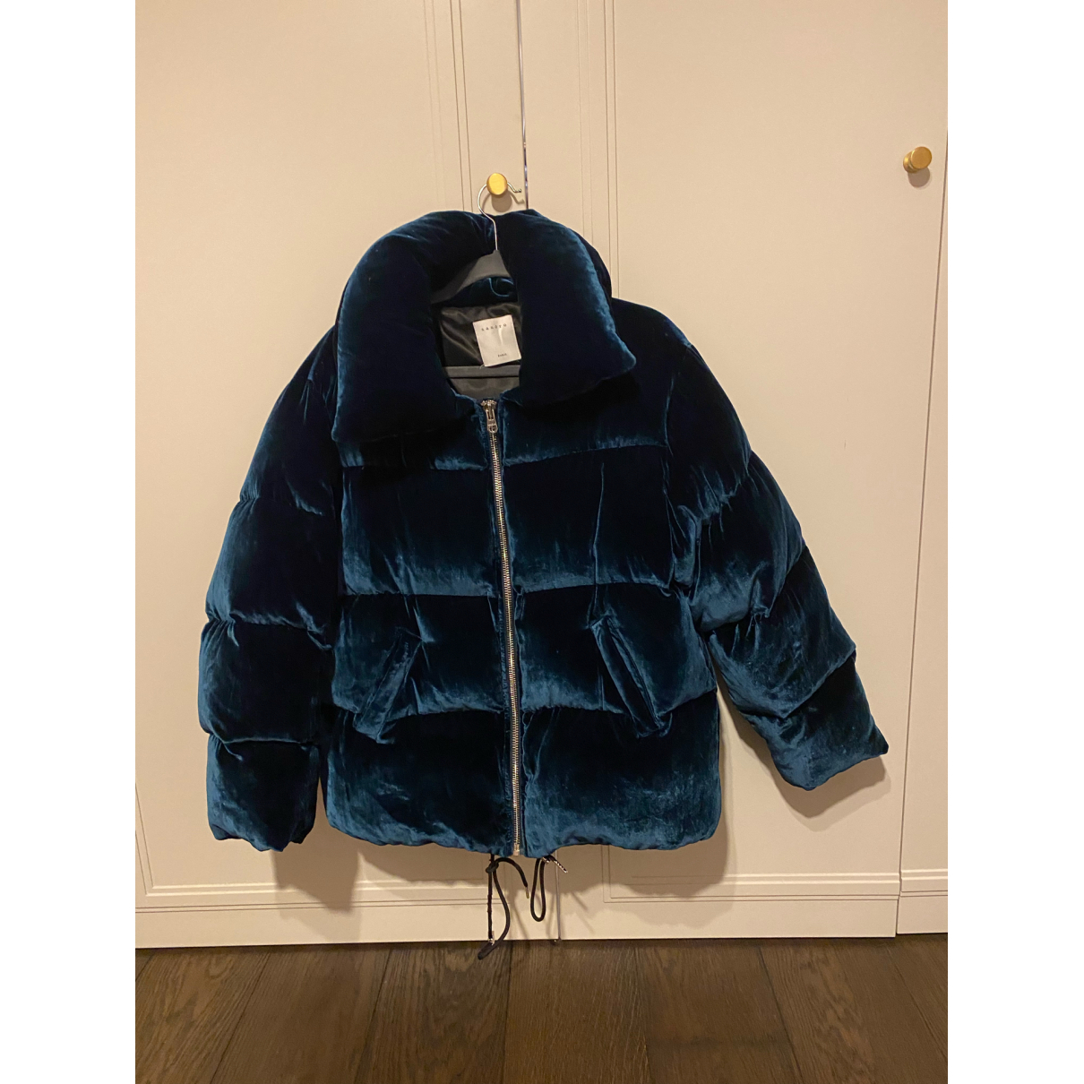 Designer Puffer Sandro velvet black 