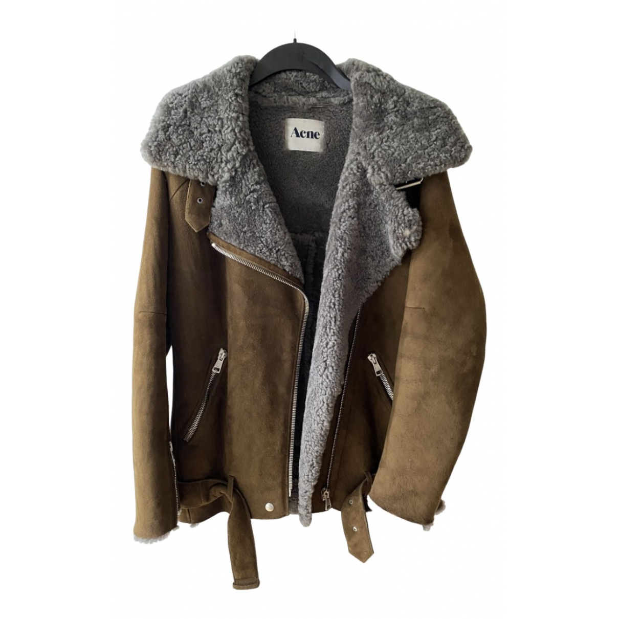 Leather caban Acne Studios Brown size S 