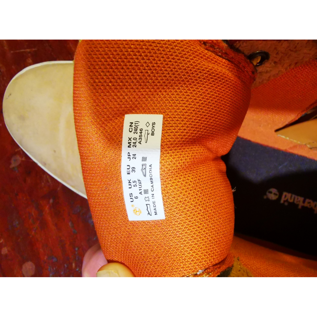 Patent leather boots Timberland Camel 