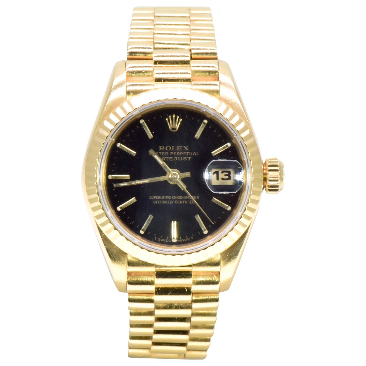 Inexpensive Lady DateJust 26mm free gold yellow watch