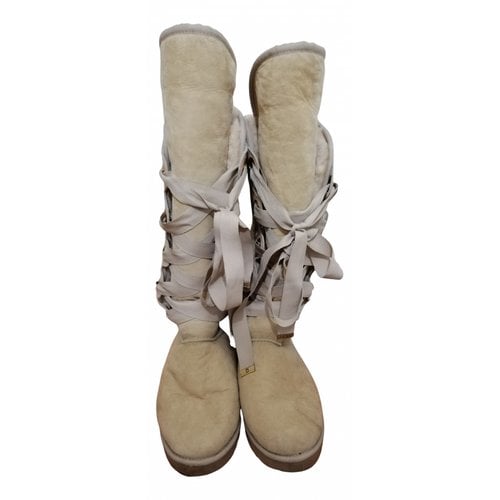 Pre-owned Australia Luxe Shearling Snow Boots In Beige