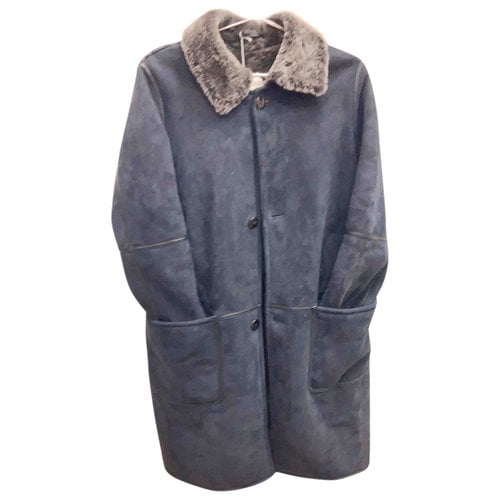 Pre-owned 45rpm Leather Coat In Blue