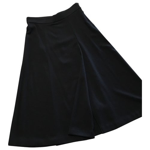 Pre-owned Max Mara Wool Maxi Skirt In Black