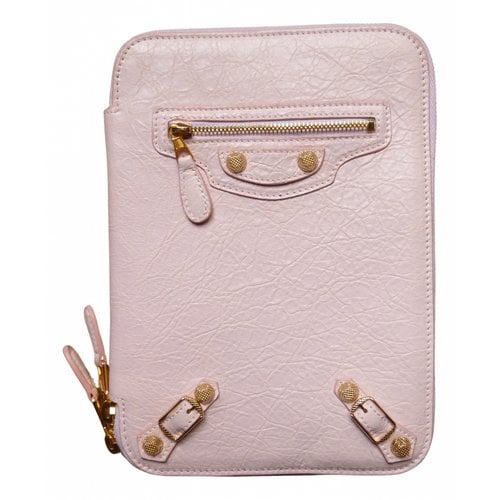 Pre-owned Balenciaga Leather Purse In Pink