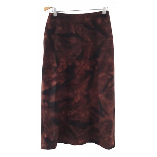 Pre-owned Marc O'polo Wool Maxi Skirt In Brown
