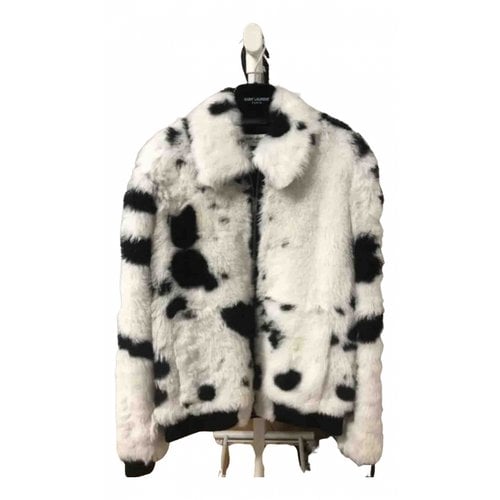 Pre-owned Saint Laurent Shearling Jacket In White