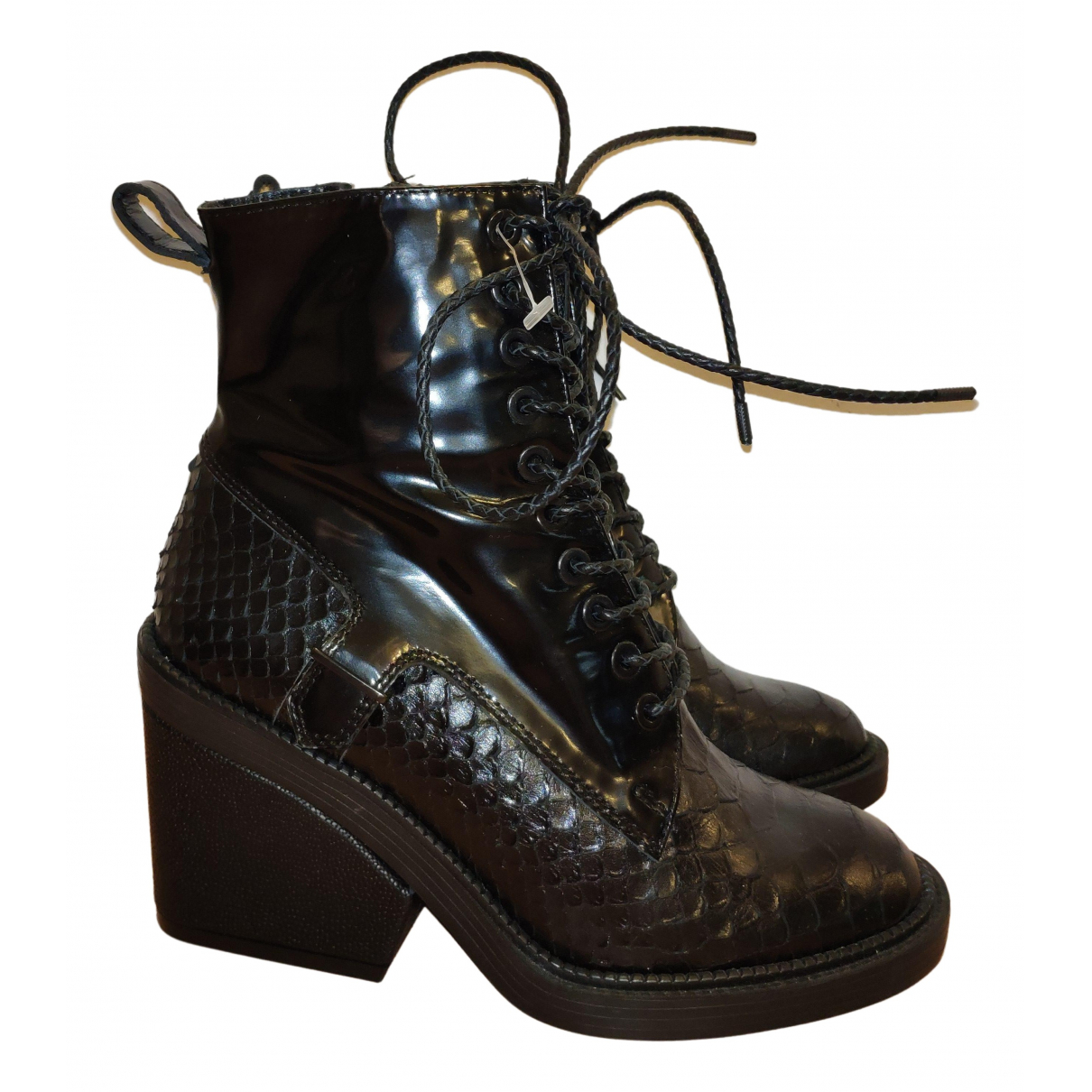 Robert Clergerie Leather Lace Up Boots