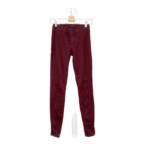 Pre-owned Marc O'polo Slim Pants In Burgundy