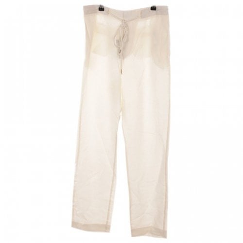 Pre-owned Marc O'polo Trousers In White
