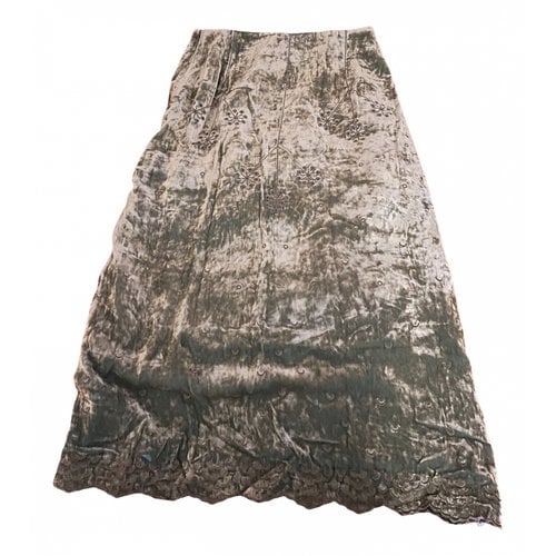 Pre-owned Junko Shimada Silk Mid-length Skirt In Metallic