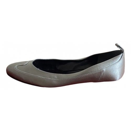 Pre-owned Bruno Frisoni Cloth Ballet Flats In Grey