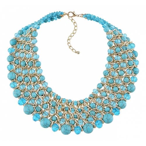 Pre-owned Liv Oliver Necklace In Turquoise