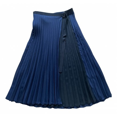 Pre-owned Marc O'polo Wool Mid-length Skirt In Navy