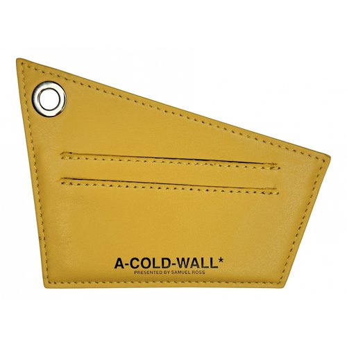 Pre-owned A-cold-wall* Leather Card Wallet In Yellow