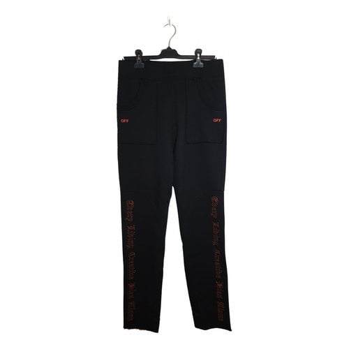 Pre-owned Off White X Vlone Trousers In Black