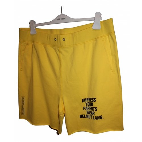 Pre-owned Helmut Lang Short In Yellow