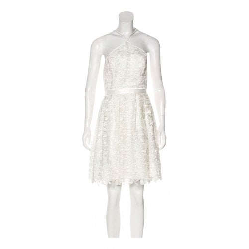 Pre-owned Aidan Mattox Mini Dress In White