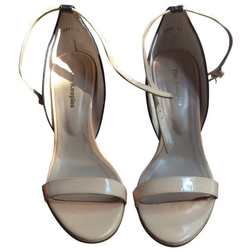 Pre-owned The Kooples Leather Sandals In Beige