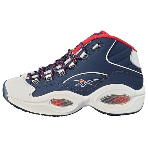 Pre-owned Reebok High Trainers In Navy