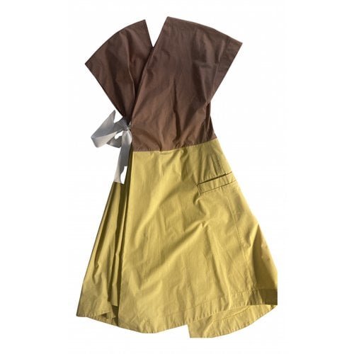 Pre-owned Tela Mid-length Dress In Yellow