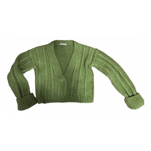 Pre-owned Anna October Linen Jumper In Green