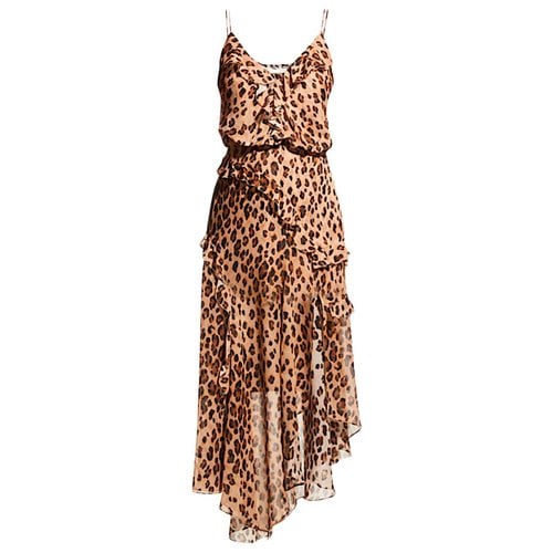 Pre-owned Veronica Beard Silk Mid-length Dress In Brown
