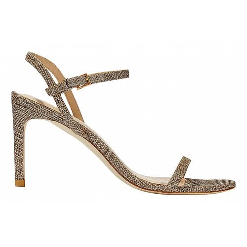Pre-owned Stuart Weitzman Leather Sandals In Gold