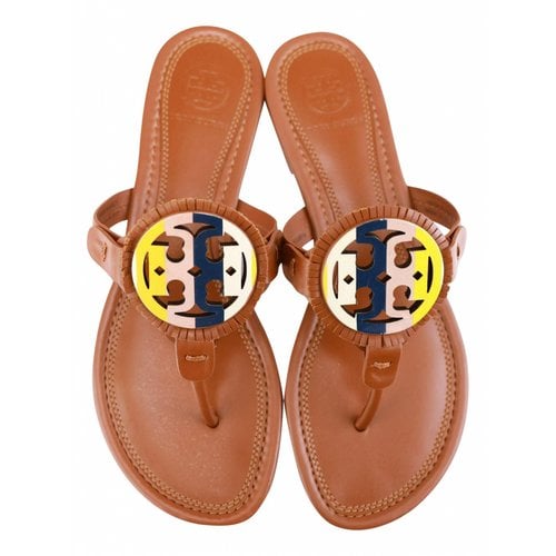 Pre-owned Tory Burch Leather Sandals In Multicolour