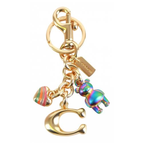 Pre-owned Coach Bag Charm In Gold