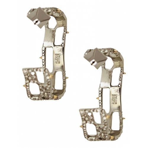 Pre-owned Alexis Bittar White Gold Earrings In Silver
