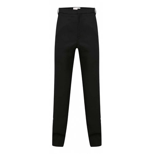 Pre-owned Faith Connexion Wool Trousers In Black