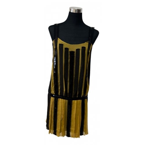 Pre-owned Philosophy Di Alberta Ferretti Silk Mid-length Dress In Yellow