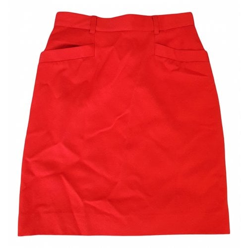 Pre-owned Kenzo Wool Mini Skirt In Red