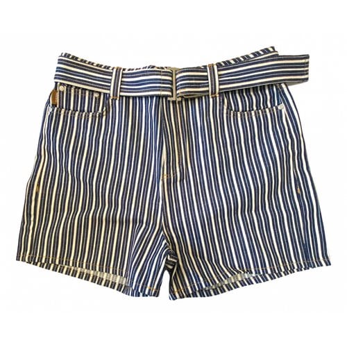 Pre-owned Ganni Shorts In Blue