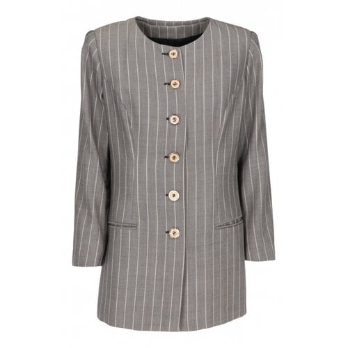 Pre-owned Emanuel Ungaro Wool Suit Jacket In Grey