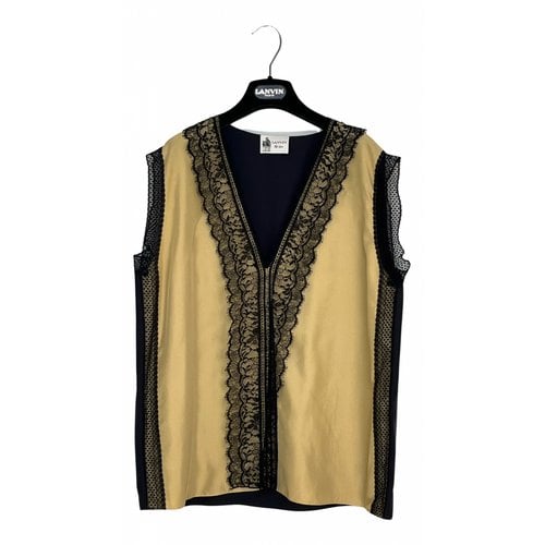 Pre-owned Lanvin Silk Blouse In Gold