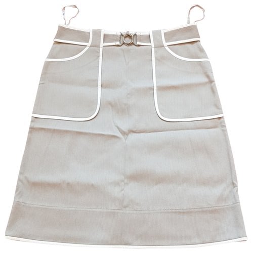 Pre-owned Dkny Mid-length Skirt In Beige