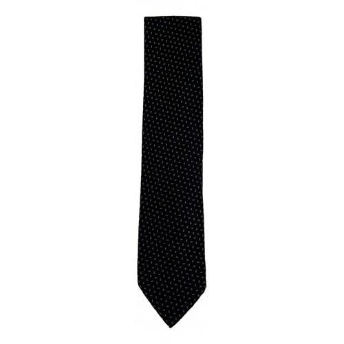 Pre-owned Brioni Silk Tie In Black