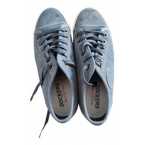 Pre-owned Dockers Leather Trainers In Grey