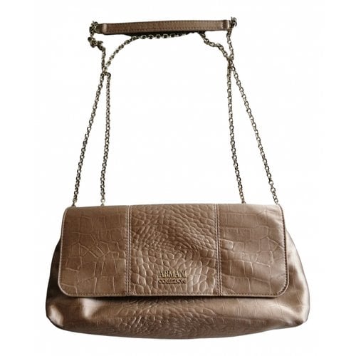Pre-owned Armani Collezioni Vegan Leather Handbag In Gold