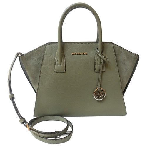 Pre-owned Michael Kors Leather Satchel In Green