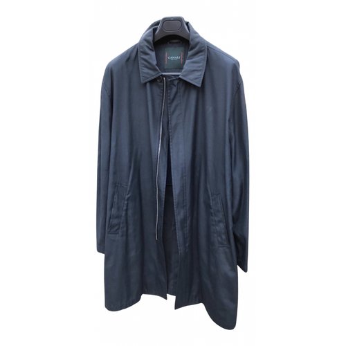 Pre-owned Canali Trenchcoat In Blue