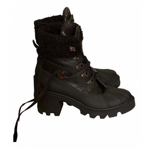 Pre-owned Moncler Ankle Boots In Black
