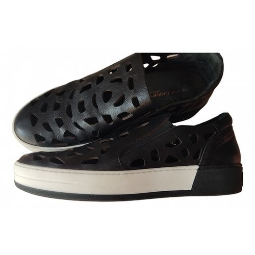 Pre-owned Laura Bellariva Leather Trainers In Black