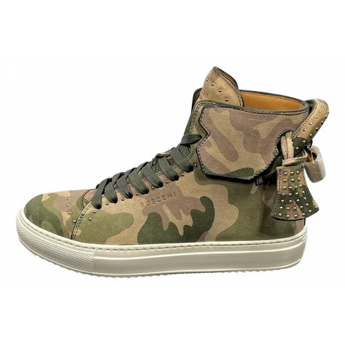 Pre-owned Buscemi Trainers In Green