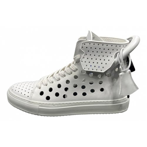 Pre-owned Buscemi Leather Trainers In White