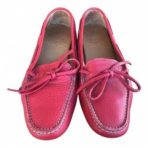 Pre-owned Church's Leather Flats In Red